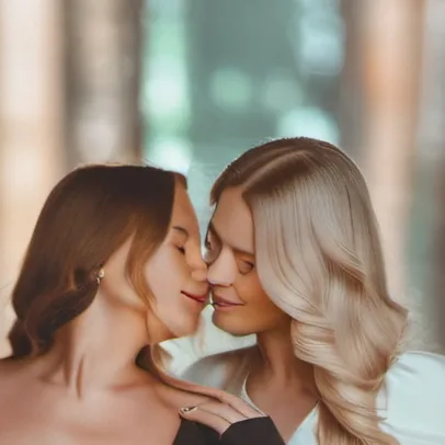 chat with ai character: Girls kissing 