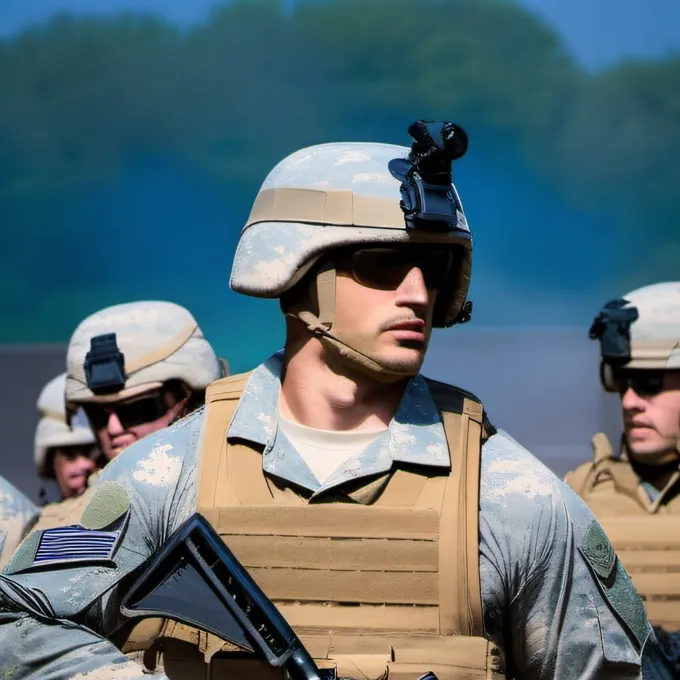 chat with ai character: Army training