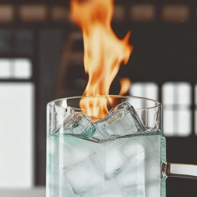 chat with ai character: burning water?