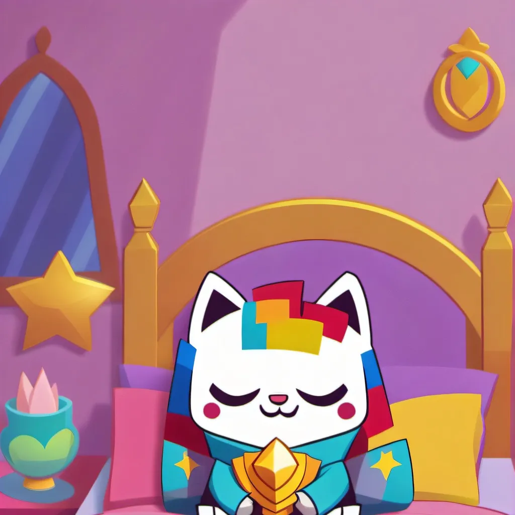 chat with ai character: Unikitty sleeping 