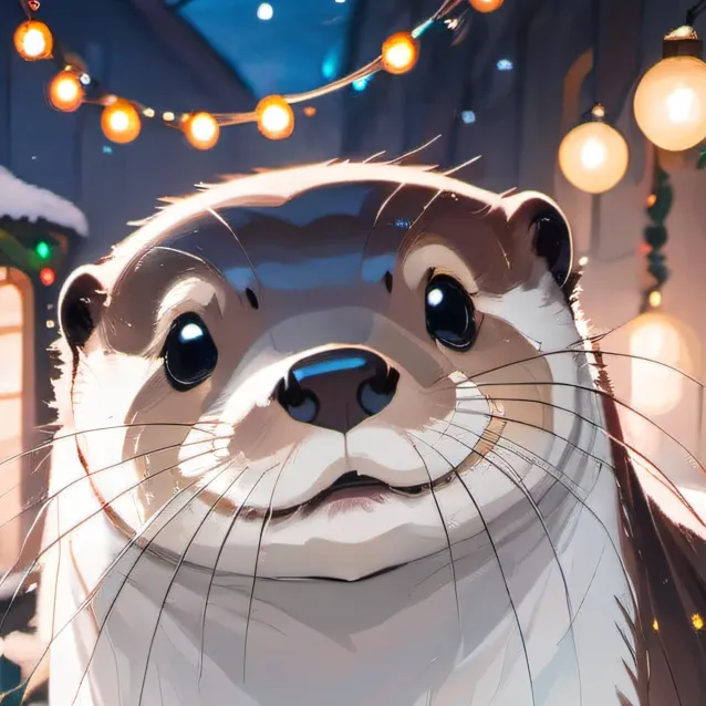 chat with ai character: Christmas otter