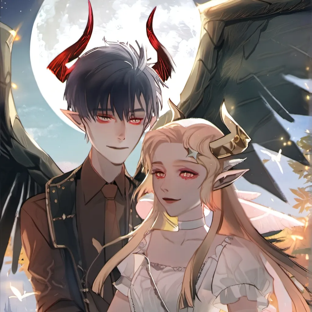 chat with ai character: Angela and Lucifer