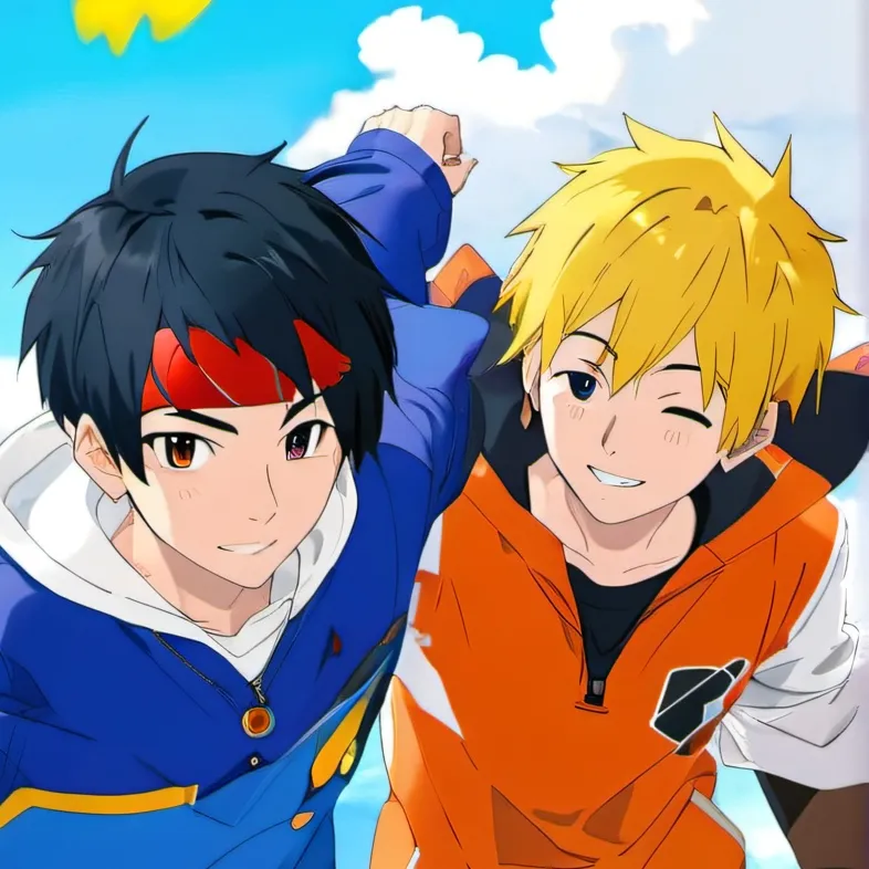 chat with ai character: Sasuke and Naruto 