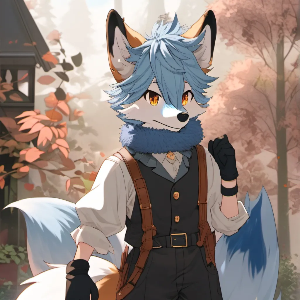 chat with ai character: Blue furry