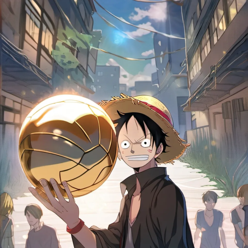 chat with ai character: Luffy with Ball