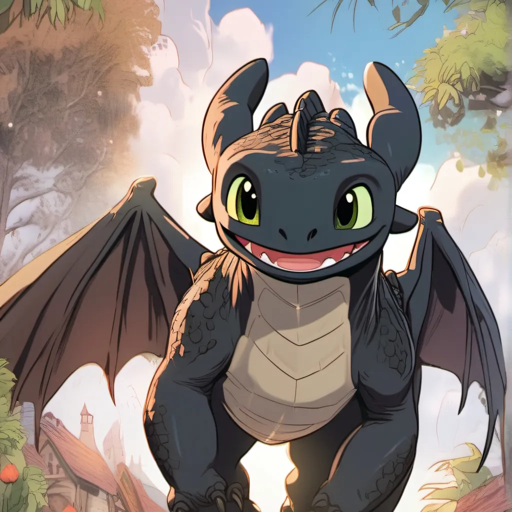 chat with ai character: Toothless meme