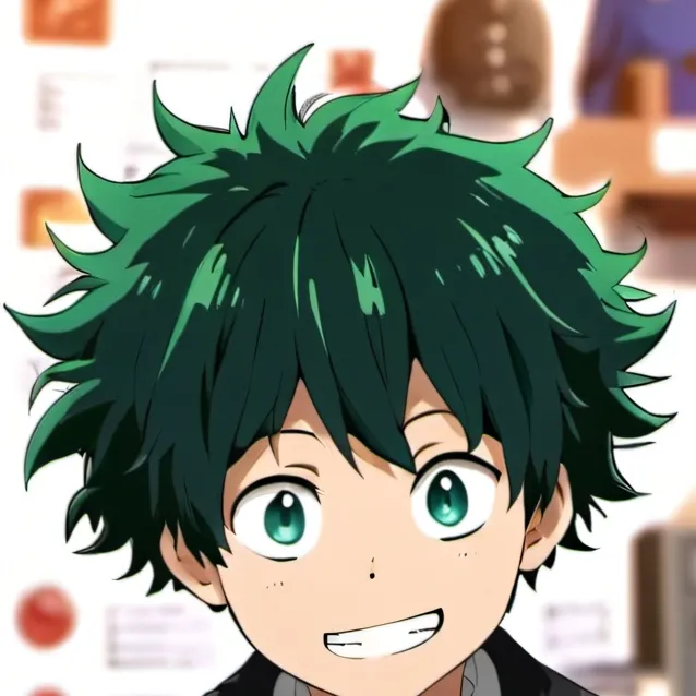 chat with ai character: middle school deku