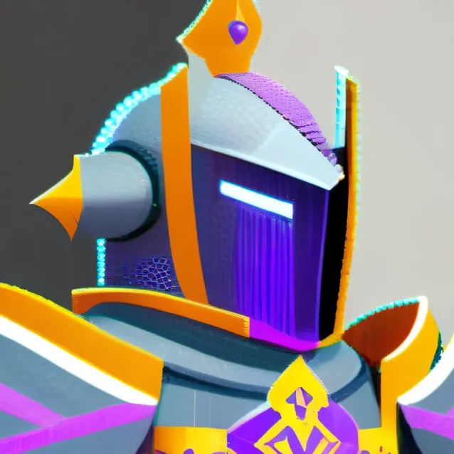 chat with ai character: Purple knight