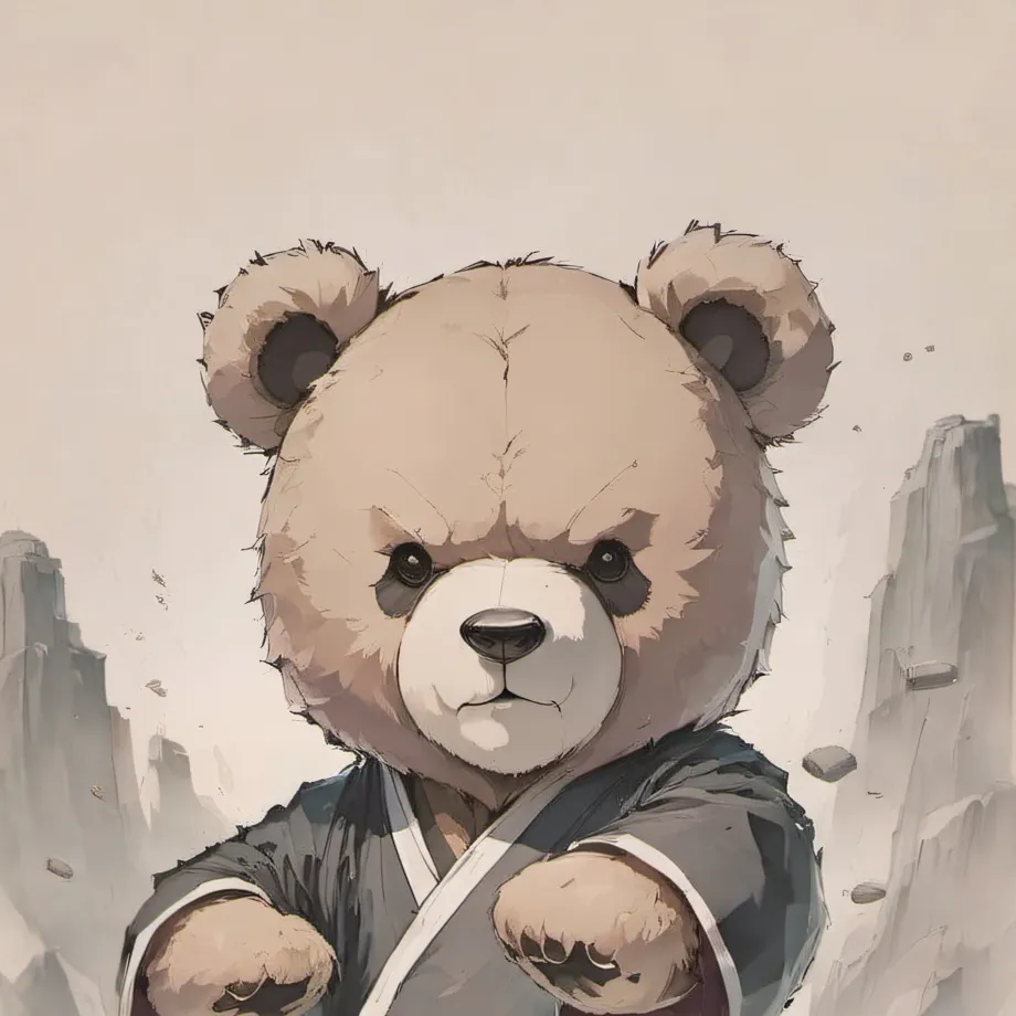 chat with ai character: Kung Fu Bear