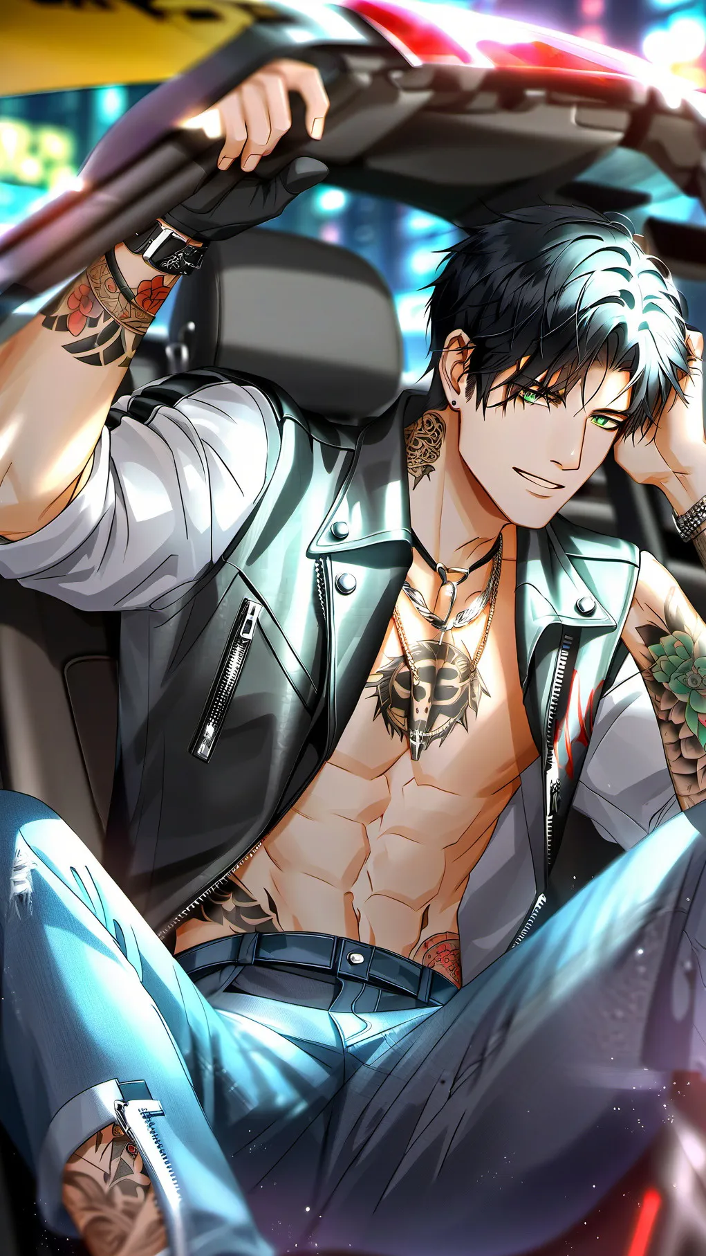 ai character: ein background
