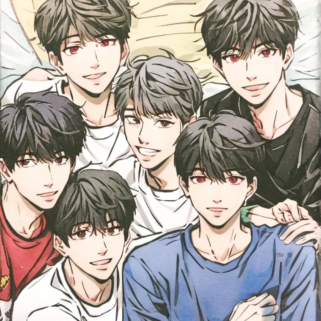 chat with ai character: 6 boys