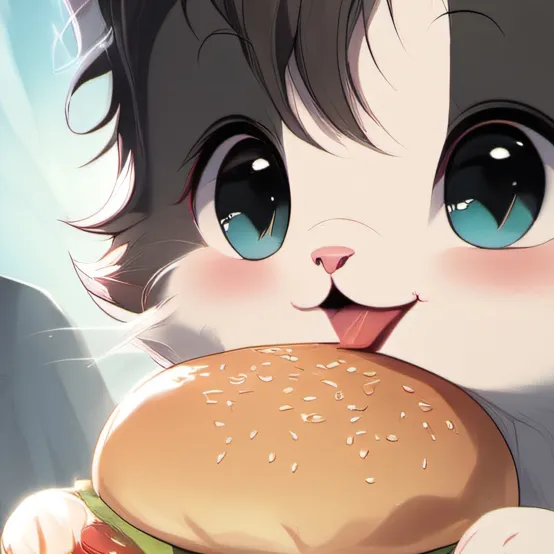 chat with ai character: Burger kitty 