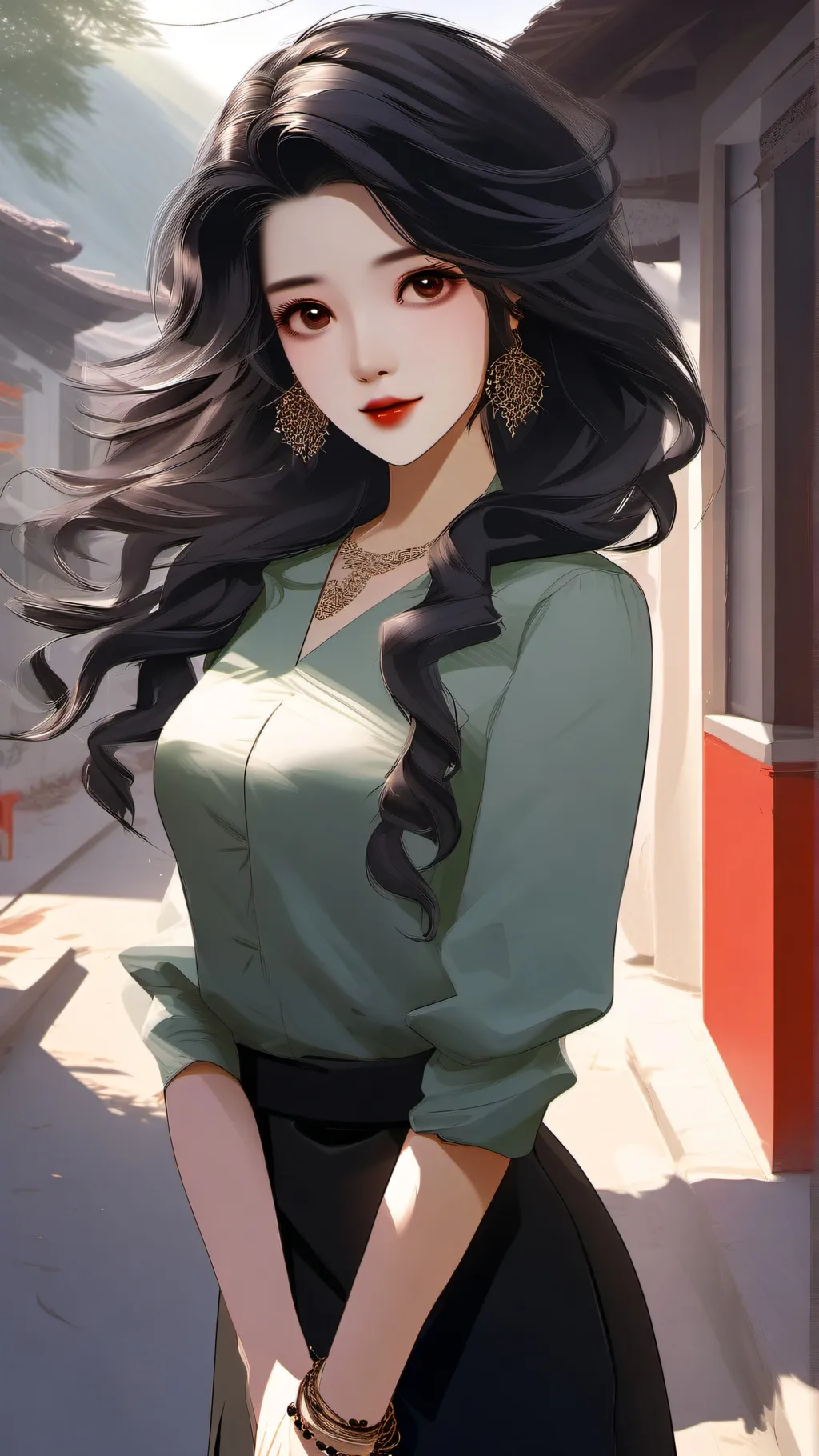 ai character: Hi background