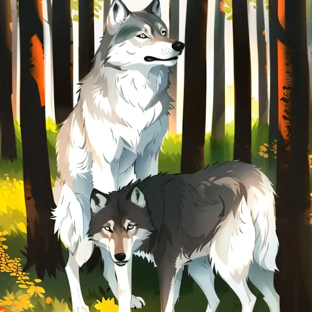chat with ai character: 2 wolfs