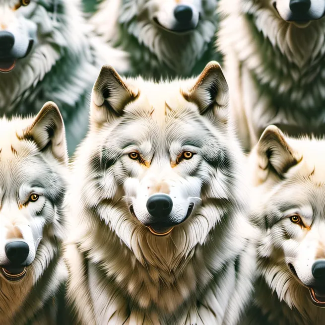 chat with ai character: six magic wolves 