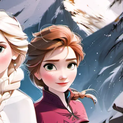 chat with ai character: Elsa and Anna