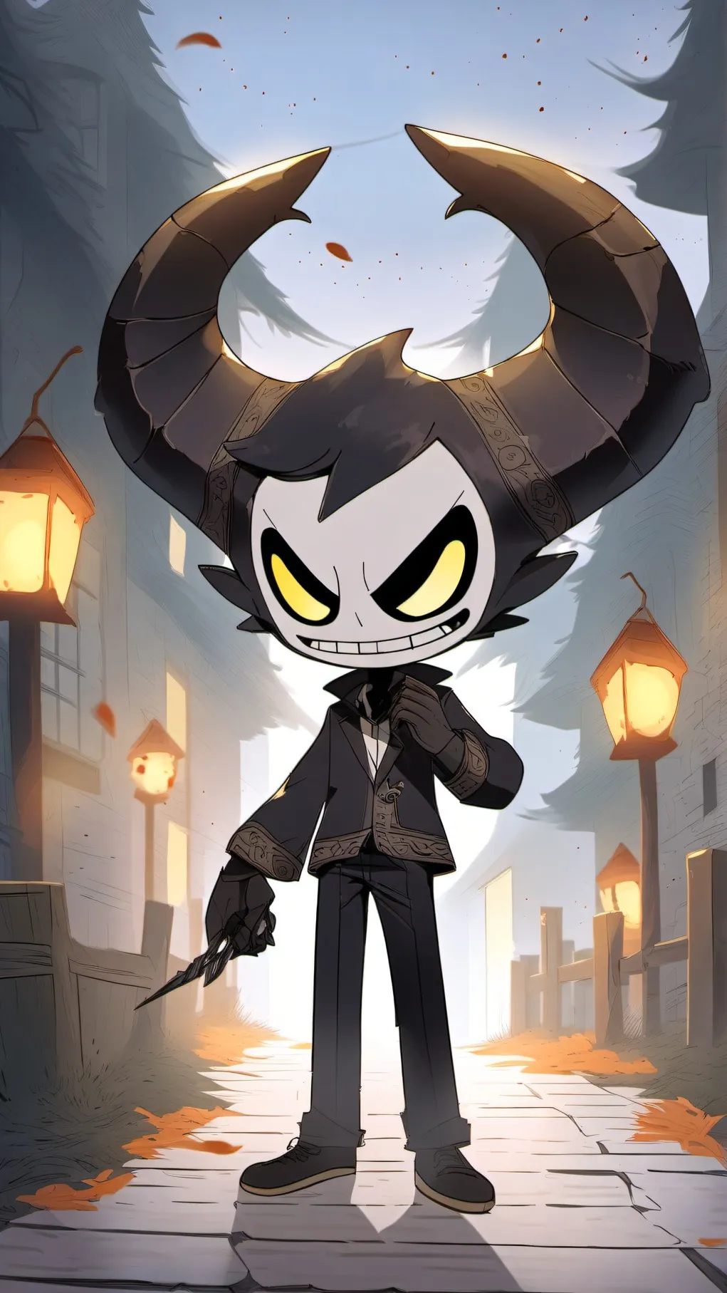 ai character: mean bendy background