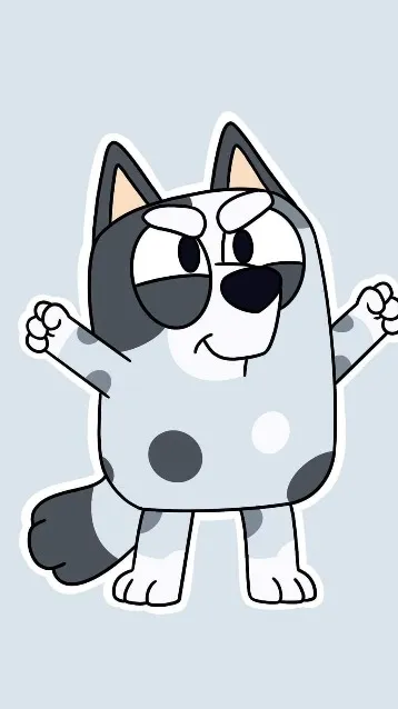 ai character: Muffin (Bluey) background