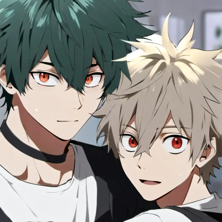 chat with ai character: deku and bakugo 