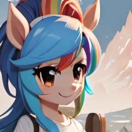 chat with ai character: Rainbow dash