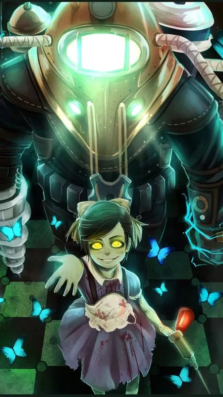 ai character: AOT x Bioshock background