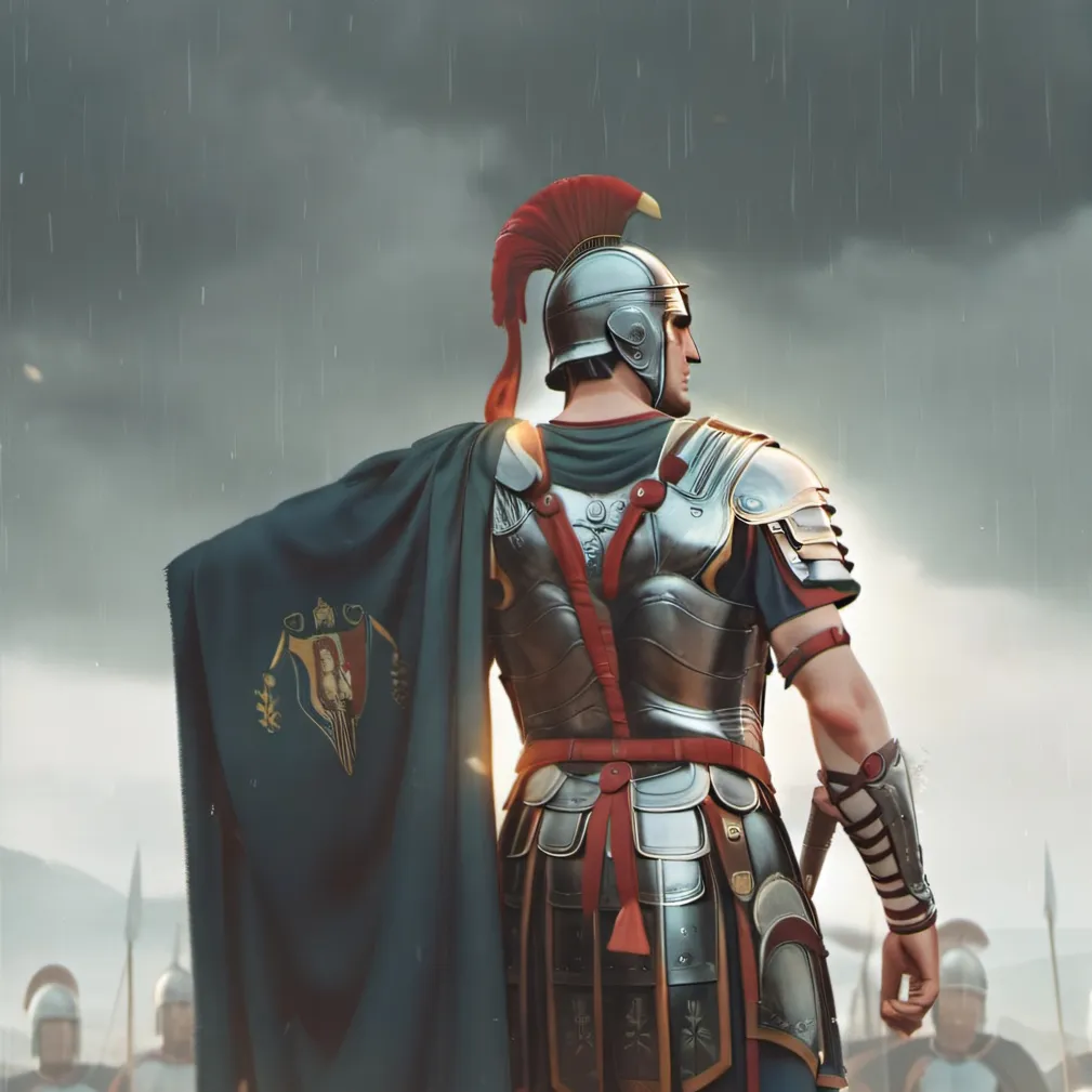 chat with ai character: Roman soldier