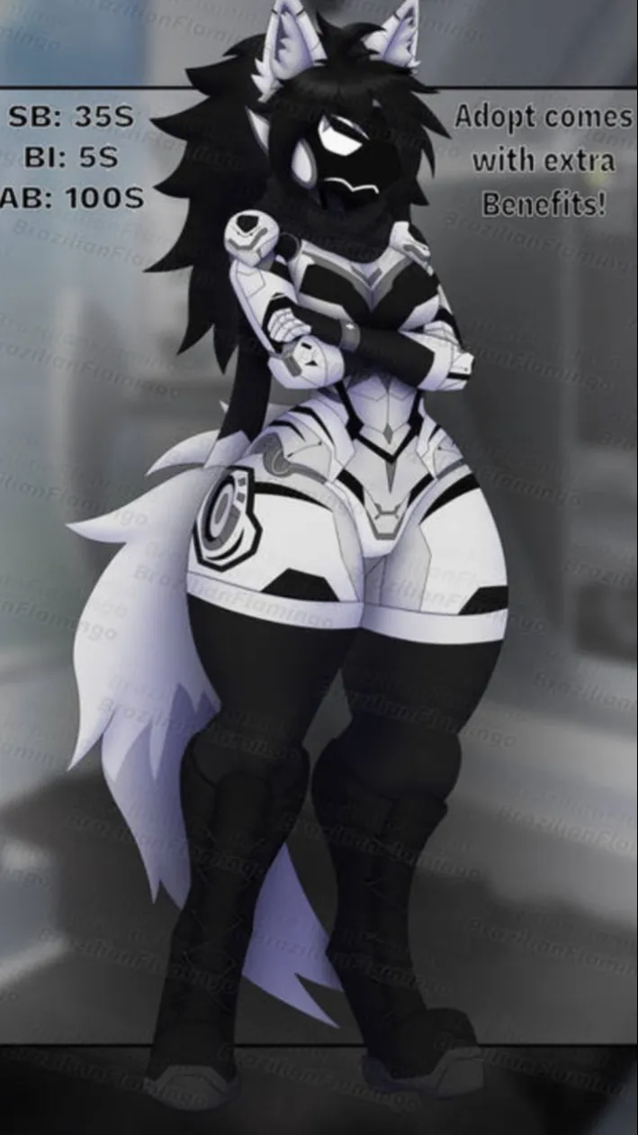 ai character: Robot cat-girl background