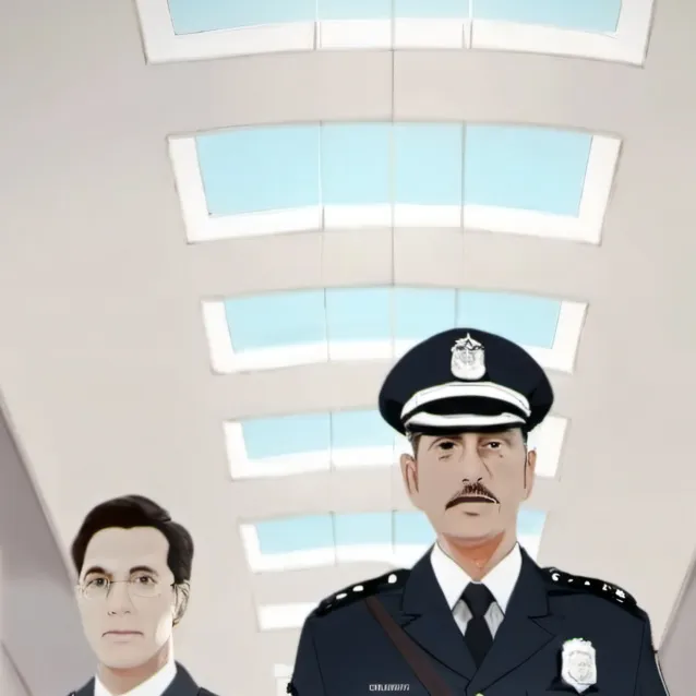 chat with ai character: creepy police