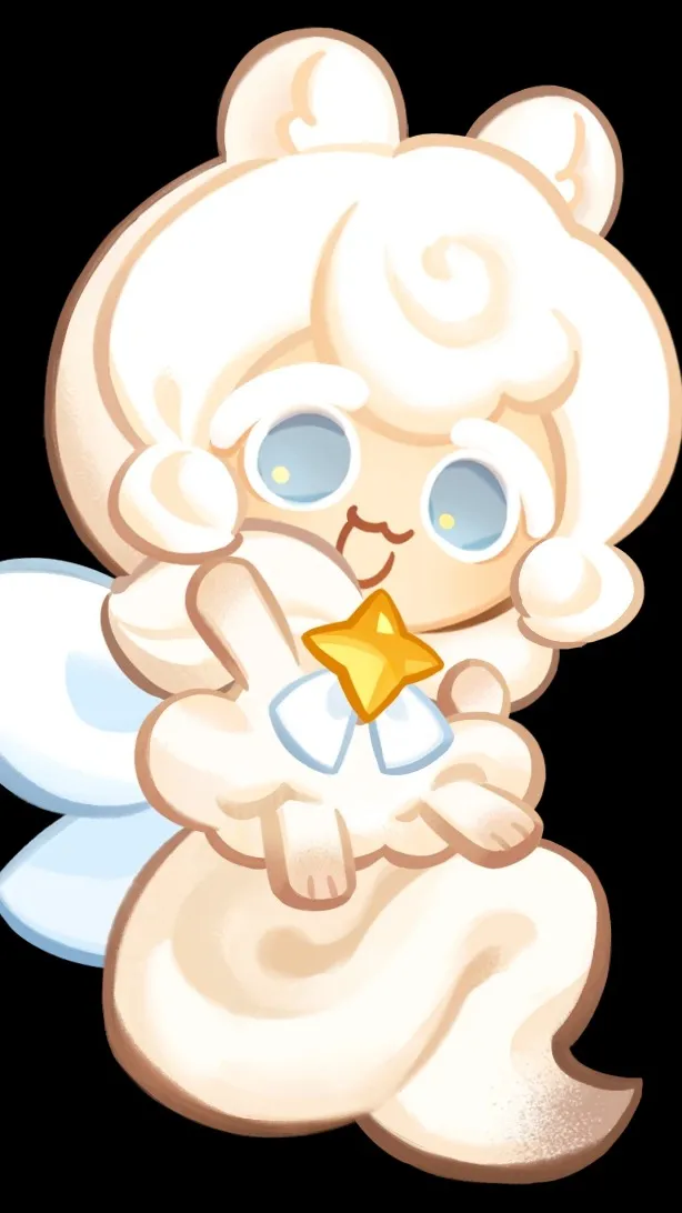 ai character: cream ferret cooky background