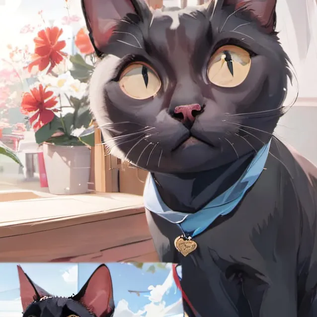 chat with ai character: black cat call