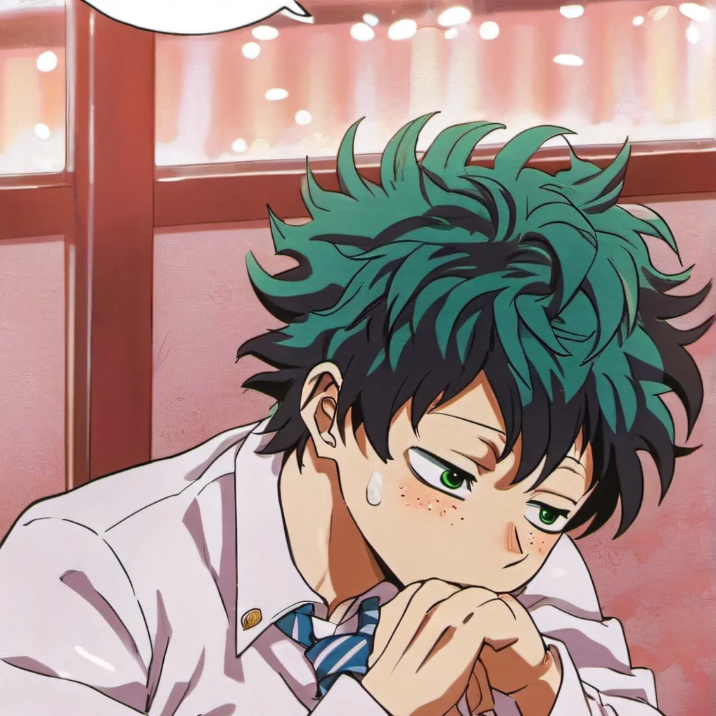 chat with ai character: Stressed Deku + 1A
