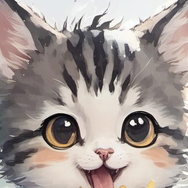 chat with ai character: hungry kitten