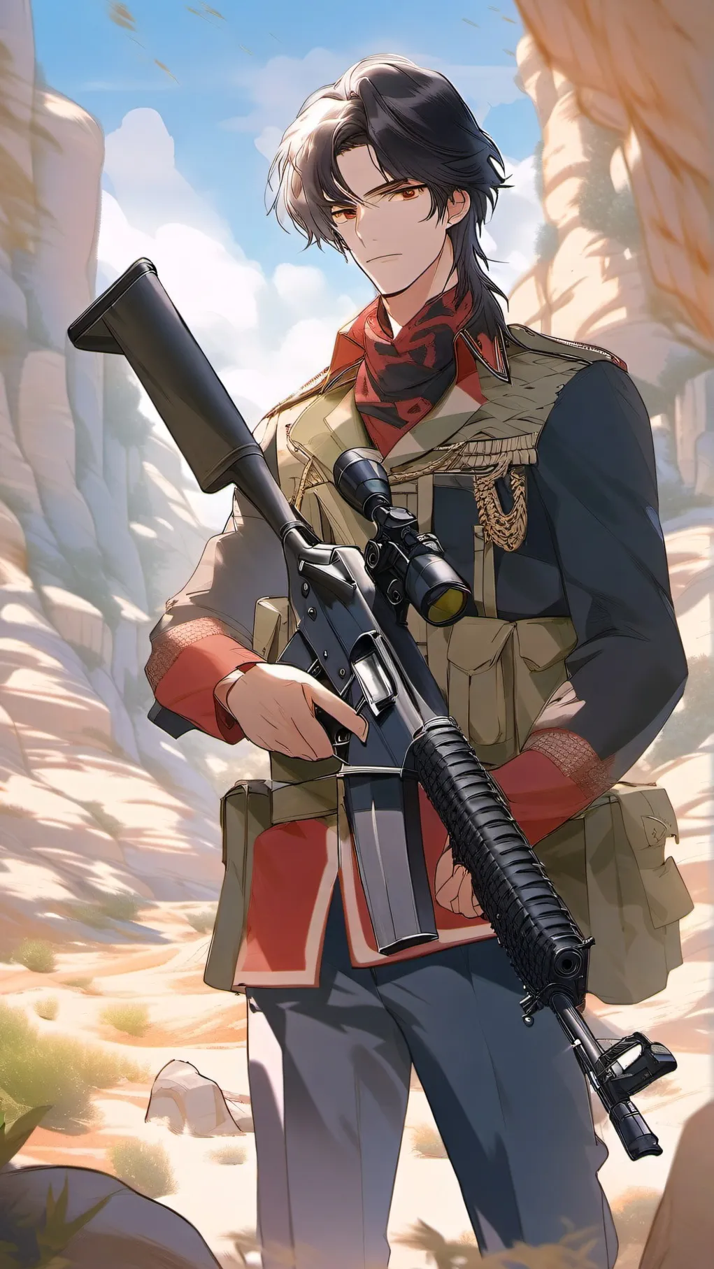 ai character: Zaytsev Fenrir background