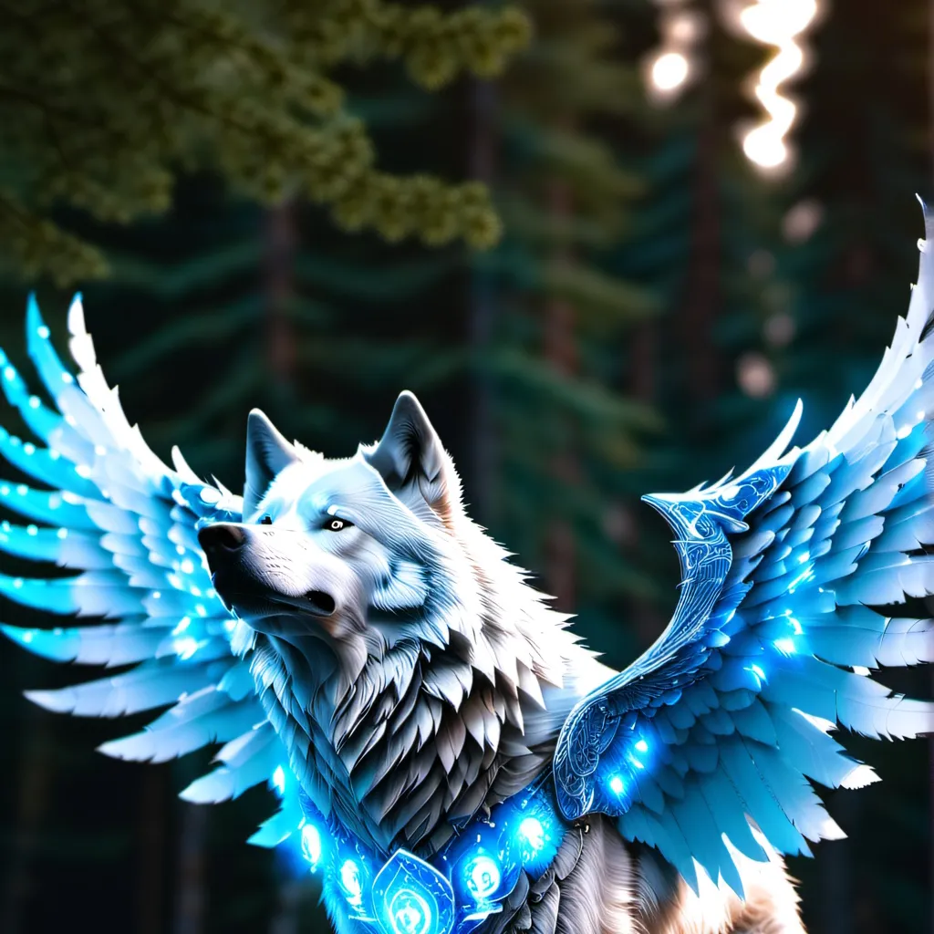 chat with ai character: Winged wolf pack
