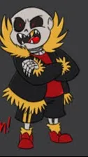 ai character: Fell Sans (Red) background