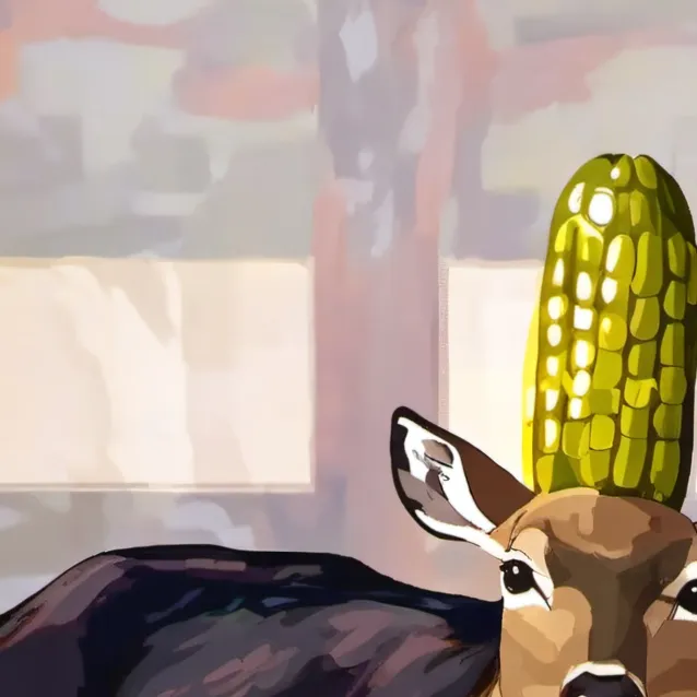 chat with ai character: Deer with a pickle