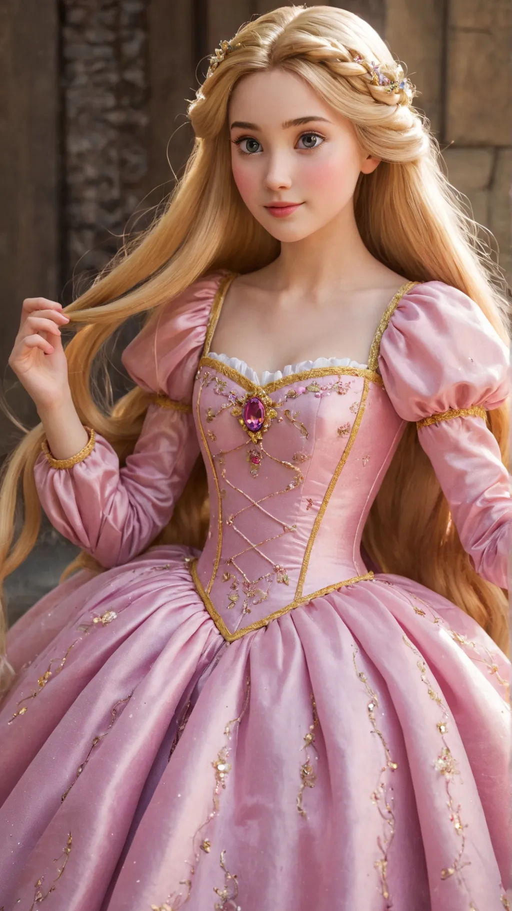 ai character: PrincessRapunzel background
