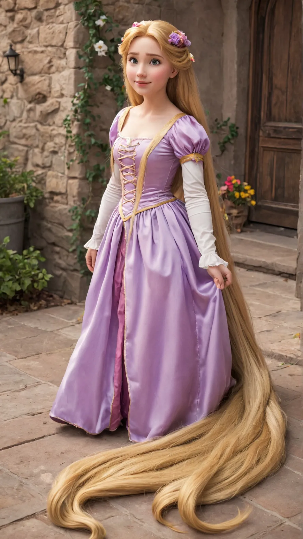 ai character: Princess Rapunzel background