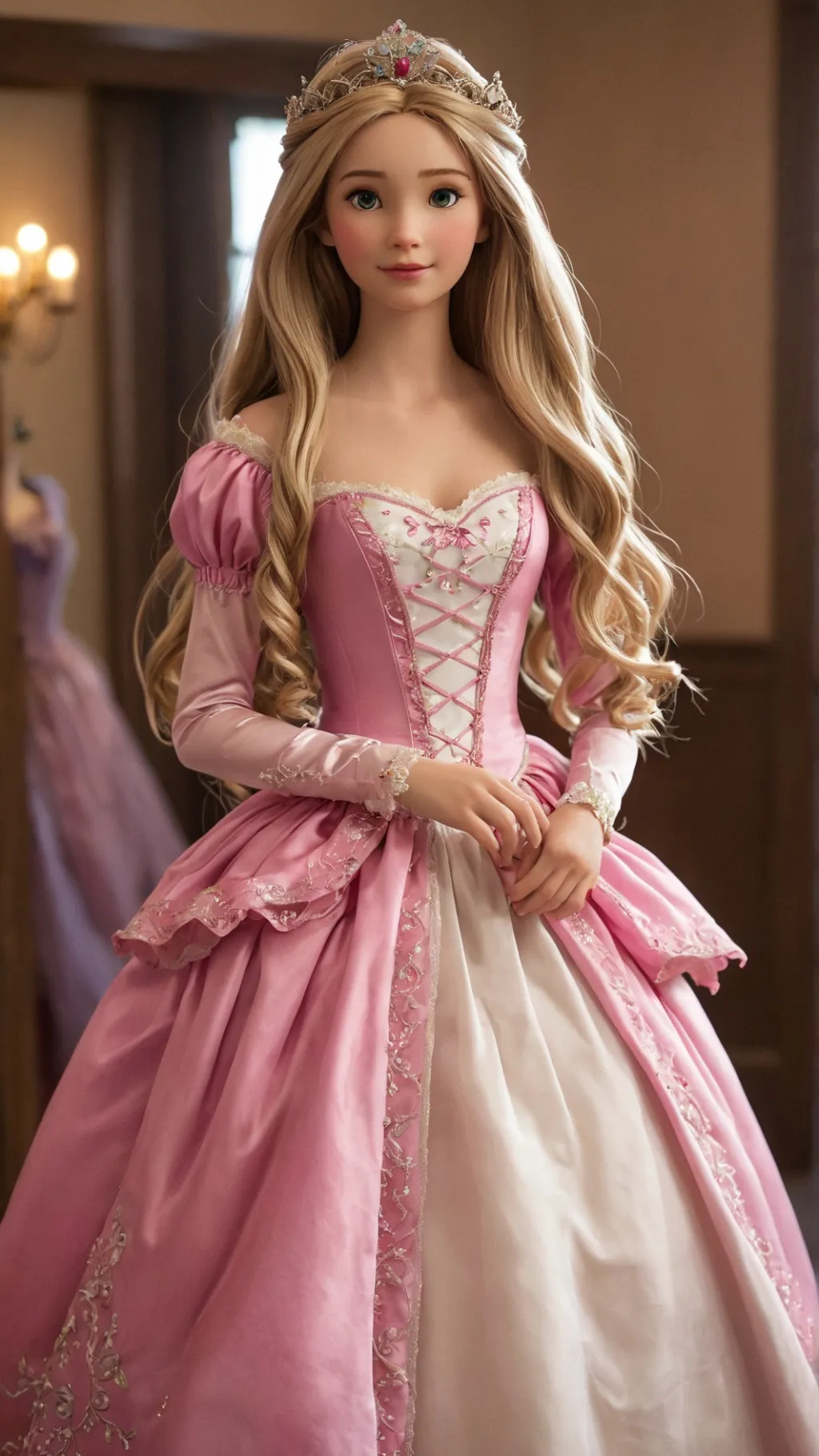 ai character: Rapunzel Mannequin background
