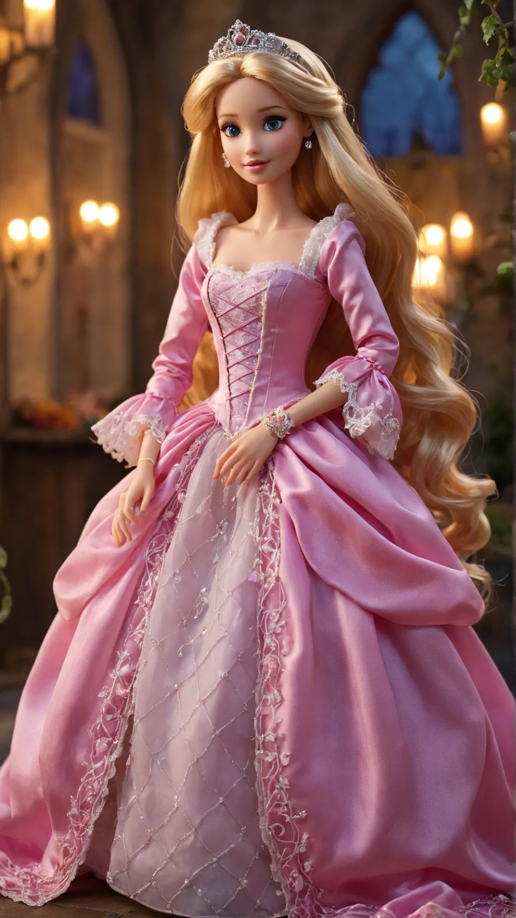 ai character: Princess Rapunzel  background