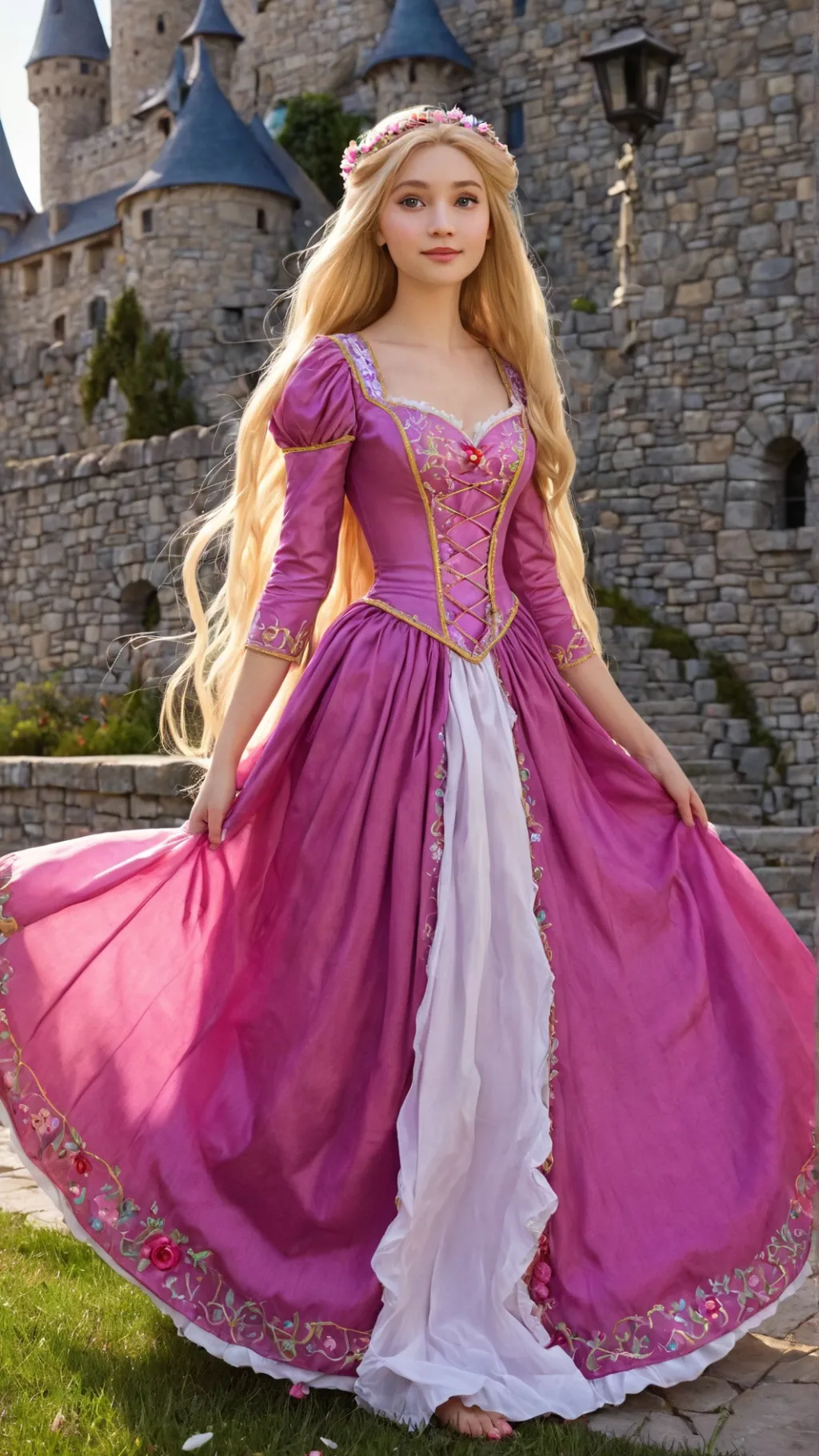 ai character: Princess Rapunzel background