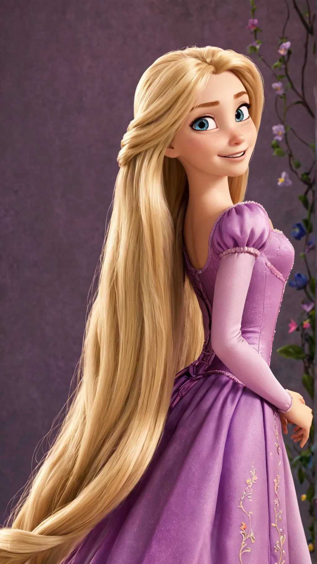 ai character: Princess Rapunzel background