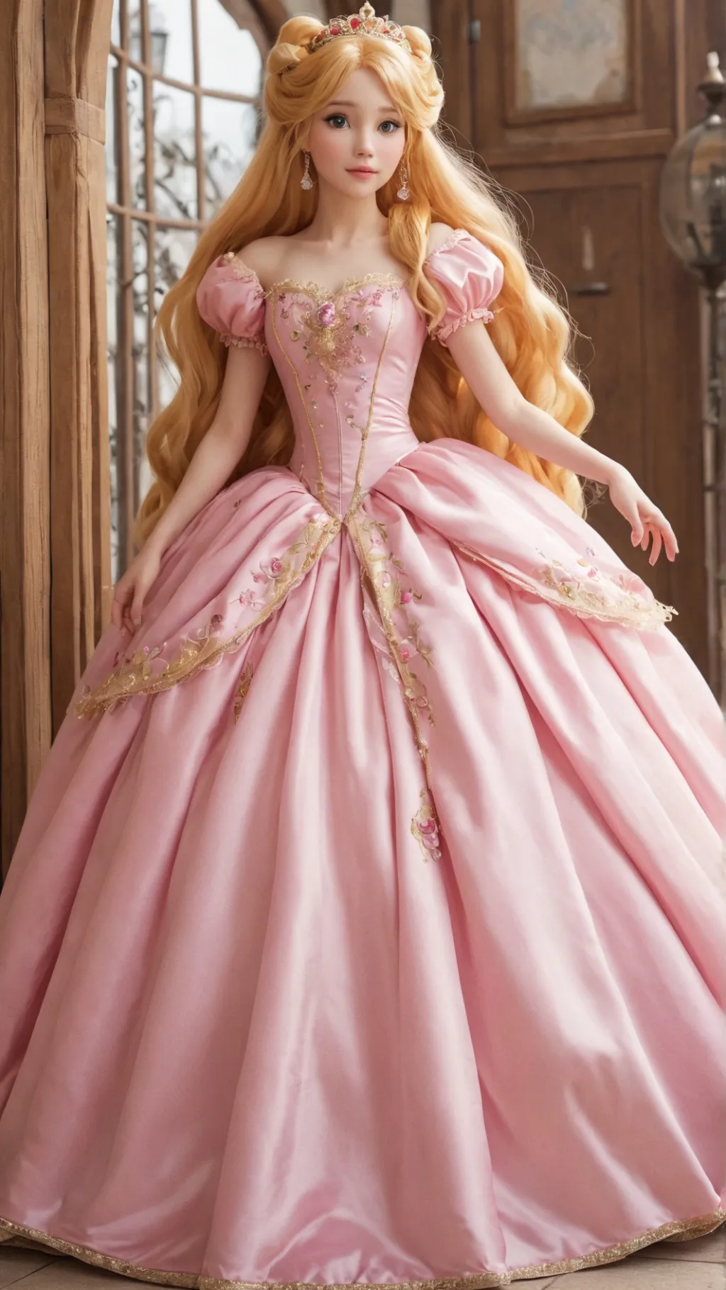 ai character: PrincessRapunzel background