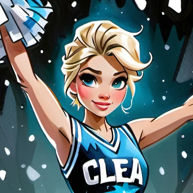 chat with ai character: cheerleader elsa 