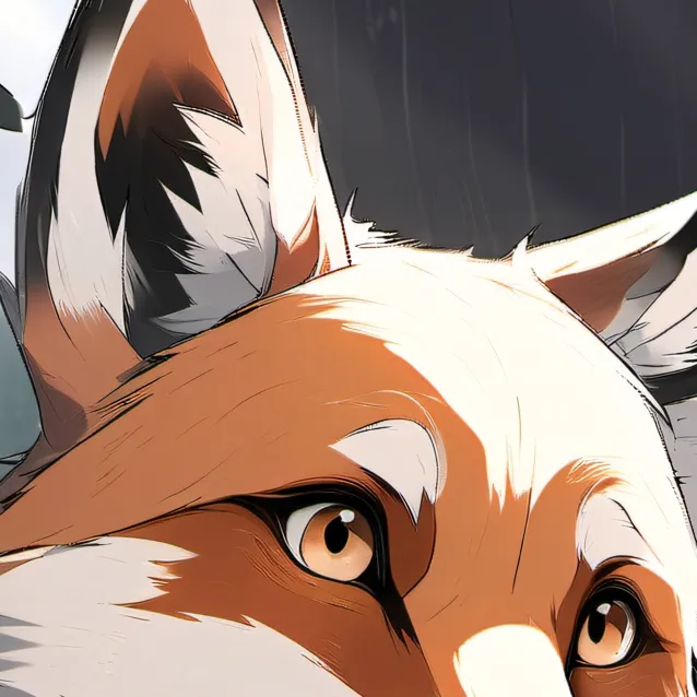 chat with ai character: cuddly fox plushie