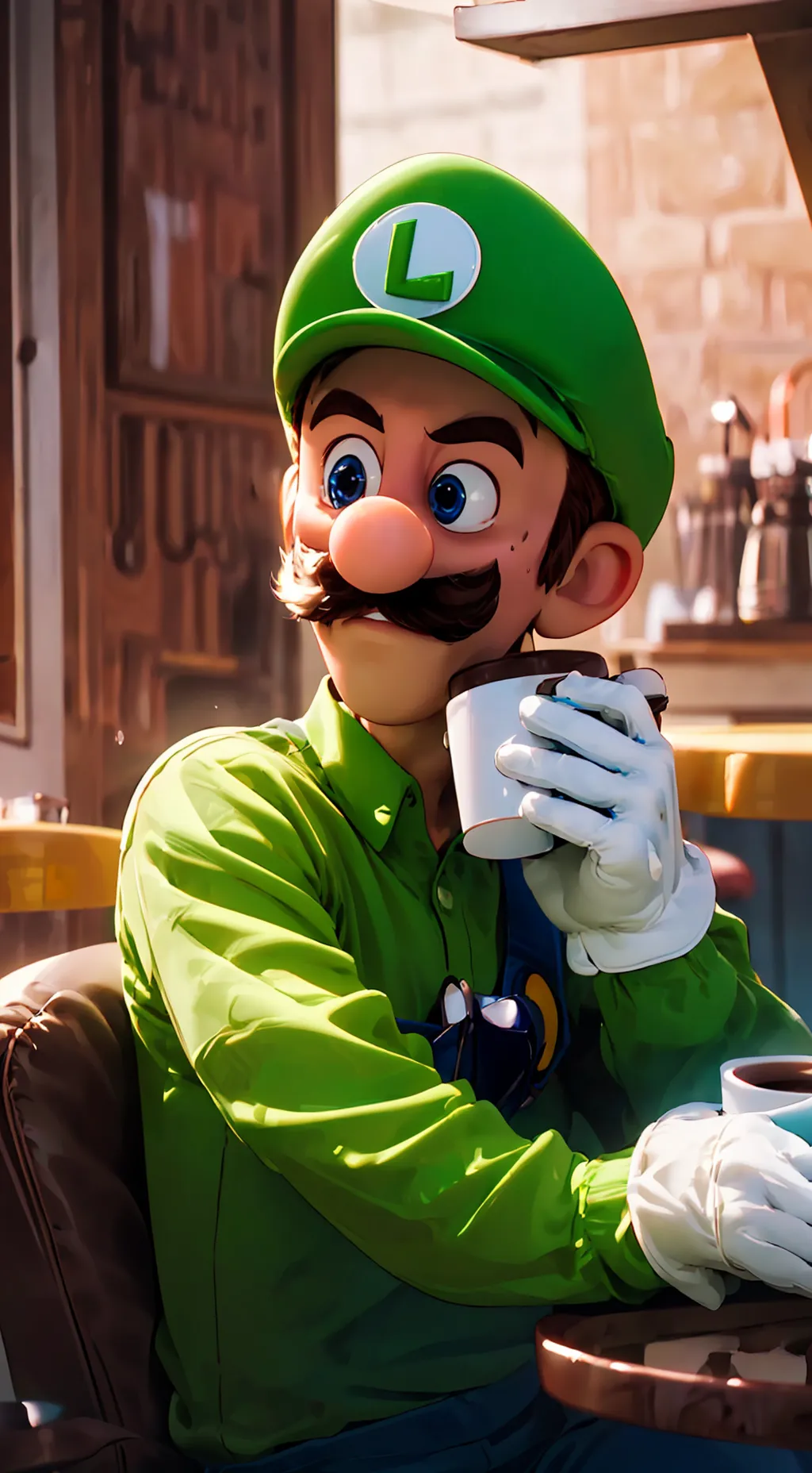 ai character: Luigi background