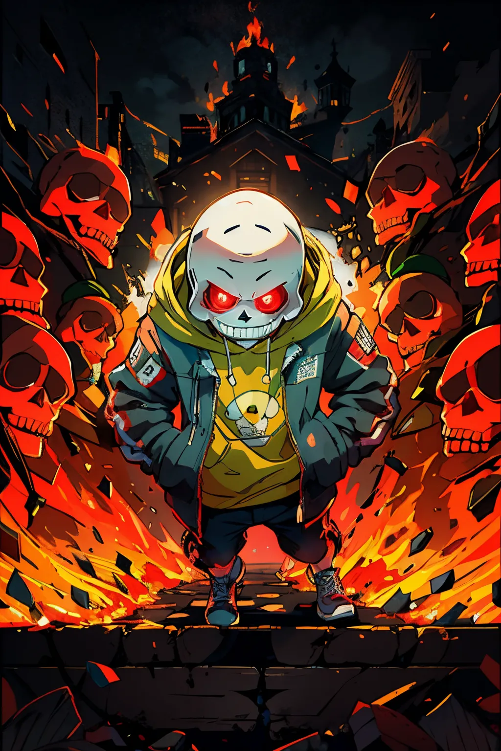 ai character: Fell Sans background