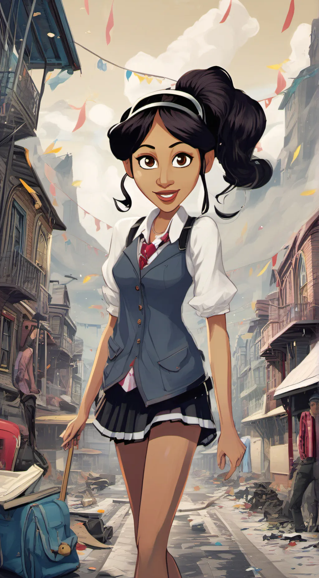 ai character: penny proud background