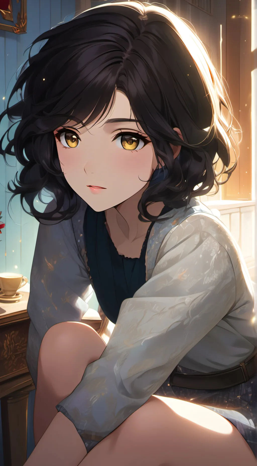 ai character: amber background