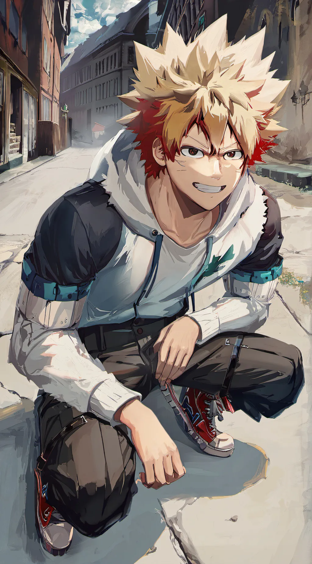 ai character: Katsuki bakugou  background